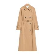 Max Mara Weekend Brun Ullblandad Trenchcoat Brown, Dam