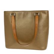 Louis Vuitton Vintage Pre-owned Laeder axelremsvskor Beige, Dam