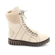 Rieker Beige Casual Ankelboots för kvinnor Beige, Dam