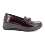 Igi&Co Bordeaux Läder Moccasins med Kilklack Red, Dam