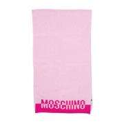 Moschino Rosa Ullblandning Logoscarf Pink, Dam