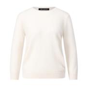 Iris Von Arnim Kashmir Silk Pullover Rund Hals 3/4 Ärm White, Herr