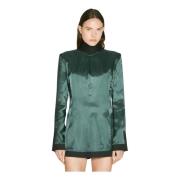 MM6 Maison Margiela Blazerklänning i satin Green, Dam