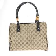 Gucci Vintage Pre-owned Canvas gucci-vskor Beige, Dam