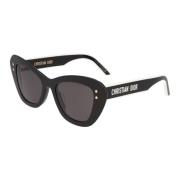 Dior Fyrkantiga acetat solglasögon Diorpacific B3U Black, Unisex