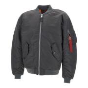 Alpha Industries Antracitgrå Bomberjacka med Orange Foder Gray, Herr