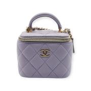 Chanel Vintage Pre-owned Canvas chanel-vskor Purple, Dam