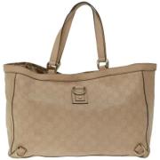 Gucci Vintage Pre-owned Canvas gucci-vskor Beige, Dam