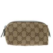 Gucci Vintage Pre-owned Canvas gucci-vskor Beige, Dam