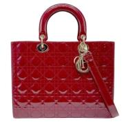 Dior Vintage Pre-owned Laeder handvskor Red, Dam