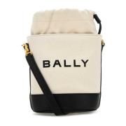 Bally Ivory Canvas Mini Hinkväska Beige, Dam