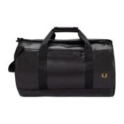 Fred Perry Barrel Bag Ryggsäck Laurel Brodyr Svart Black, Herr