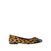 Tory Burch Läder Cap Toe Ballerinas - Tryckt Multicolor, Dam