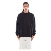 Y-3 Svart Terry Sweatshirt med Bröstlogo Black, Herr