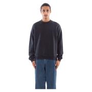 Lacoste Tvättad Fleece Sweatshirt i 031 Black, Herr