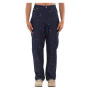 Arte Antwerp Navy Heart Rivets Jeans Blue, Herr