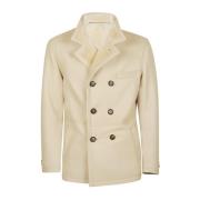 Eleventy Shearling Dubbelknäppt Jacka Beige, Herr