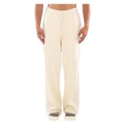 Arte Antwerp Cream Flower Trim Sweat Pants Beige, Herr