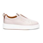 Santoni Damers läder slip-on sneaker White, Dam