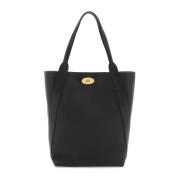 Mulberry Tote i kornläder med postmanslås Black, Dam