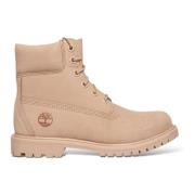 Timberland Suede Lace-Up Boots En71 White, Dam