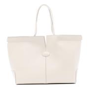 Tod's Stilren Läder Väska White, Dam