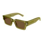 Saint Laurent Elegant Läder Axelväska Green, Unisex