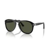 Persol Retro Runda Solglasögon Black, Unisex