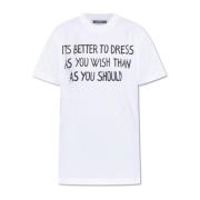 Moschino T-shirt med tryck White, Dam