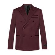 Versace Ullblazer med stängda slag Red, Herr