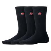 New Balance NB Patch Logo Crew Pack 3 Socks Black, Unisex