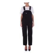 Dickies Svart Denim Overall Klänning Black, Dam