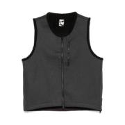 Gr10K Teknisk Asphalt Vest med Shearling Foder Gray, Herr