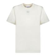 Ganni Vit T-shirt Elegant Lyxig Textur White, Dam