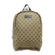 Gucci Vintage Pre-owned Canvas ryggsckar Beige, Dam