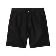 Carhartt Wip Avslappnad passform bomull linne shorts Black, Herr