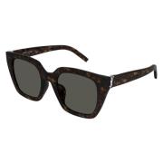 Saint Laurent Cat Eye Solglasögon i Havana Brown, Unisex