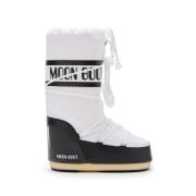 Moon Boot Ikoniska Nylon Vinterstövlar White, Dam