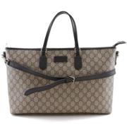 Gucci Vintage Pre-owned Canvas axelremsvskor Beige, Dam