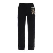 Moschino Teddy Bear Joggers med Ribbed Cuffs Black, Dam