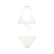 Lido Ivory Ribbad Triangel Bikini Set Beige, Dam