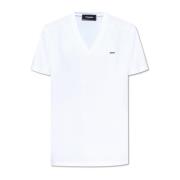 Dsquared2 V-ringad T-shirt White, Herr