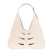 Alaïa Delta hobo axelväska Beige, Dam