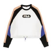 Fila Färgblock Cropped Crewneck Sweatshirt Multicolor, Dam