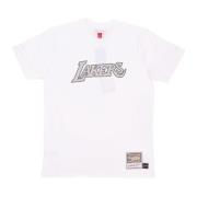 Mitchell & Ness NBA Lakers Tee Off White White, Herr