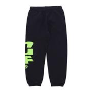 HUF Svart Fleece Sweatpants Elastisk Midja Black, Herr