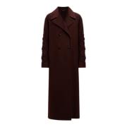 Ermanno Scervino Burgundy Ullrock med Broderi Brown, Dam