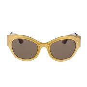 Versace Cat-Eye Solglasögon med Medusa Logo Yellow, Unisex