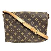 Louis Vuitton Vintage Pre-owned Canvas crossbodyvskor Brown, Dam