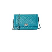 Chanel Vintage Pre-owned Laeder chanel-vskor Blue, Dam